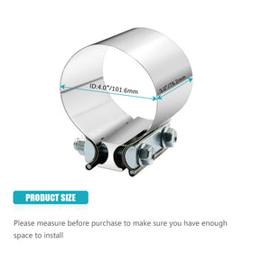 A ABIGAIL clamp installed on 4-inch pipe demonstrating leak prevention and serviceability benefit