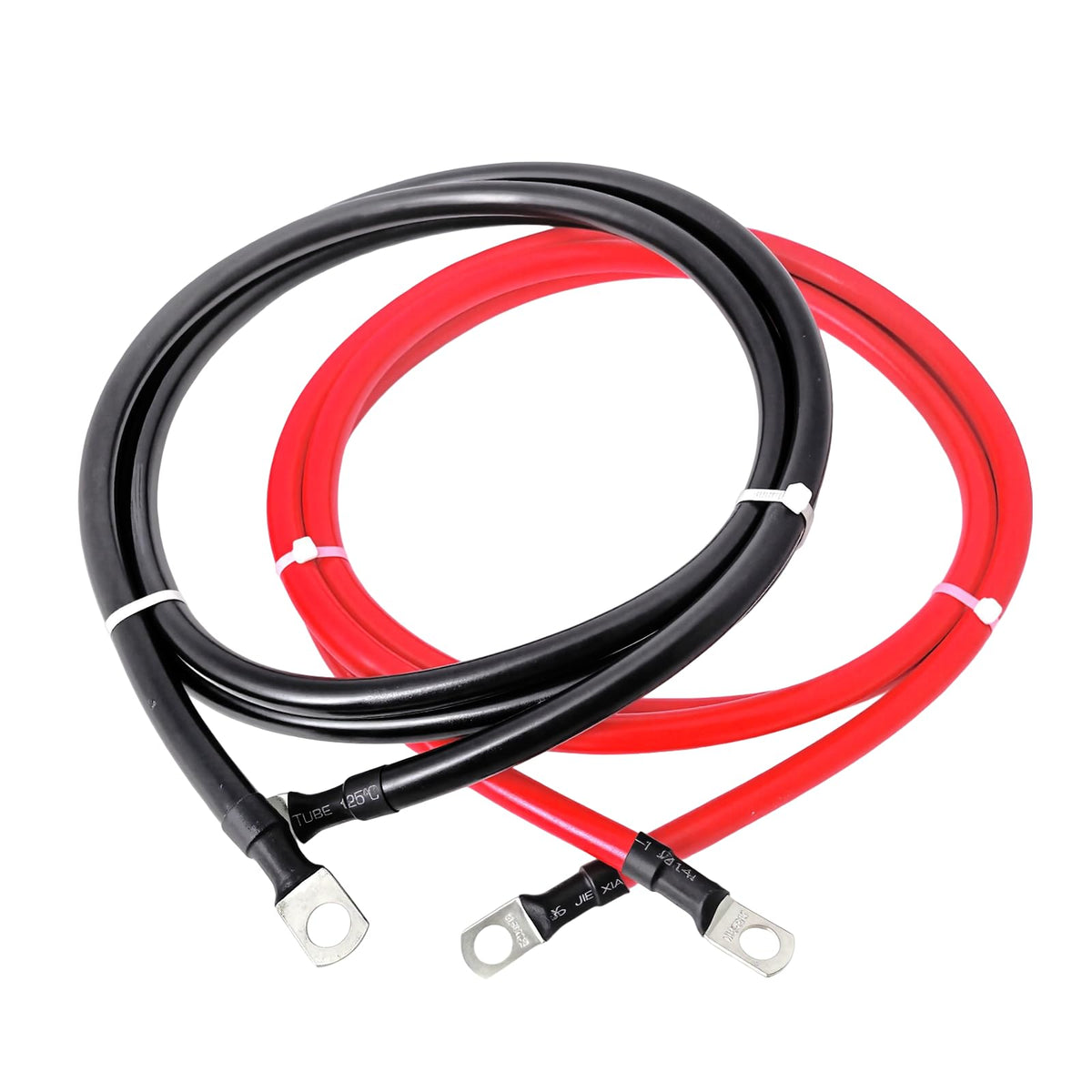 A ABIGAIL front packaging showing 2 AWG 5FT cables and 3/8 inch lugs, clear identification benefit