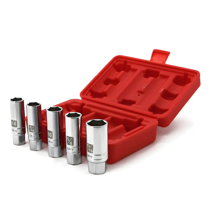 A ABIGAIL front view of all five sockets showing included sizes and organization benefits