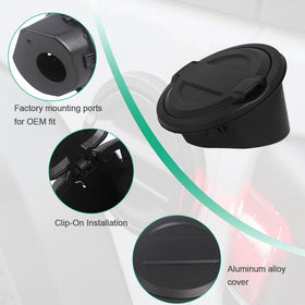 A ABIGAIL side profile of fuel filler cover highlighting flush fit and contour