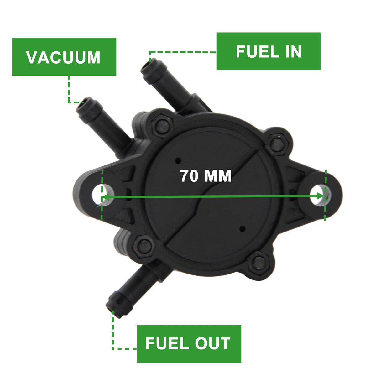 A ABIGAIL fuel hoses and spring clips detail showing included parts for easy install