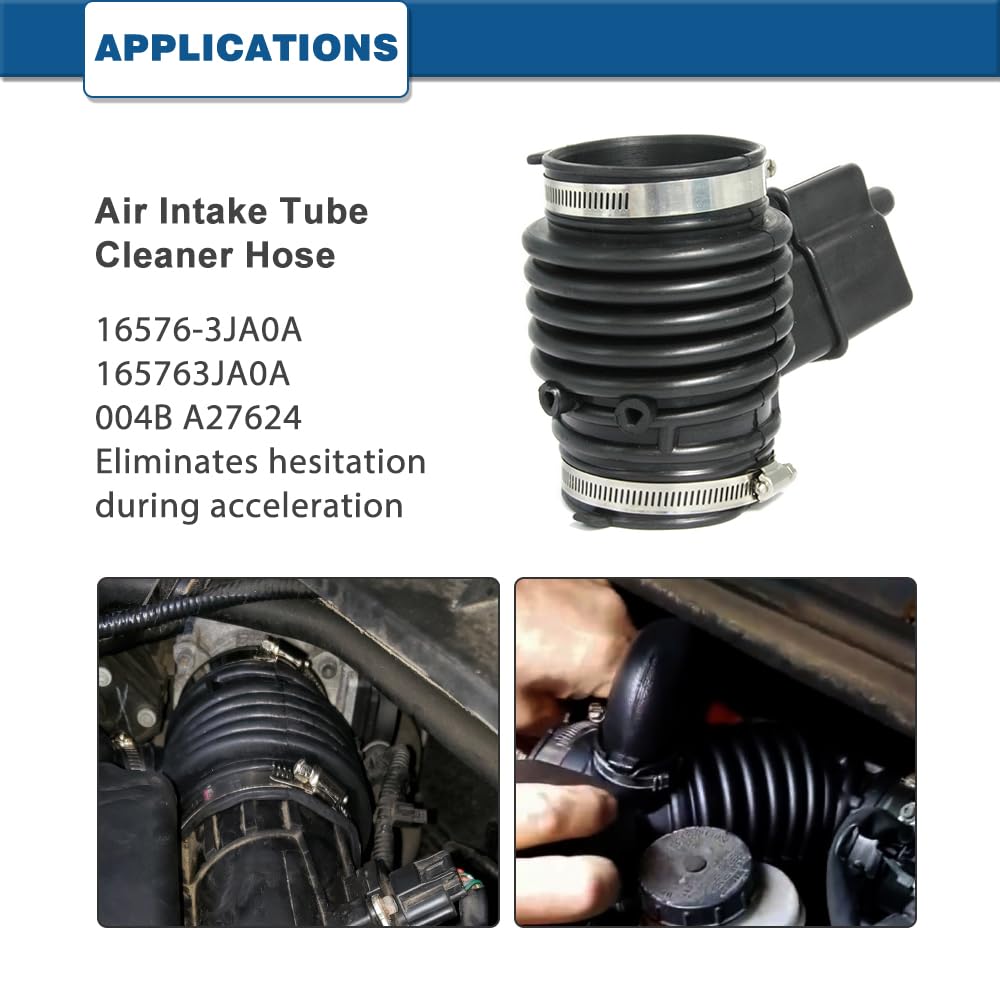 A ABIGAIL hose installed in engine bay demonstrating OEM-style fit and sealed airflow