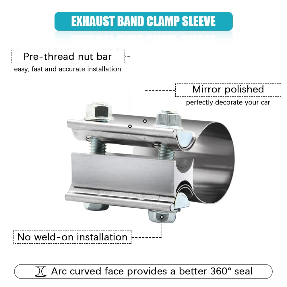 A ABIGAIL clamp installed on exhaust pipe demonstrating leak-resistant join