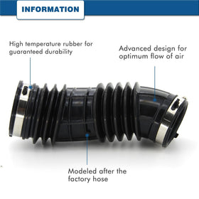A ABIGAIL installed intake hose under hood demonstrating correct OEM-style fit
