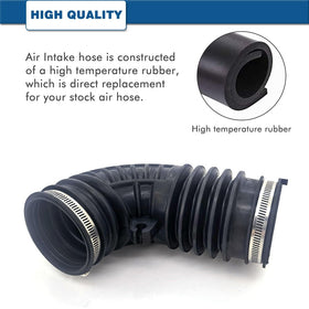 A ABIGAIL hose installed in engine bay showing restored airflow benefit