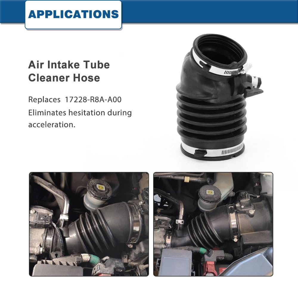 A ABIGAIL intake hose installed on engine illustrating correct fit benefit
