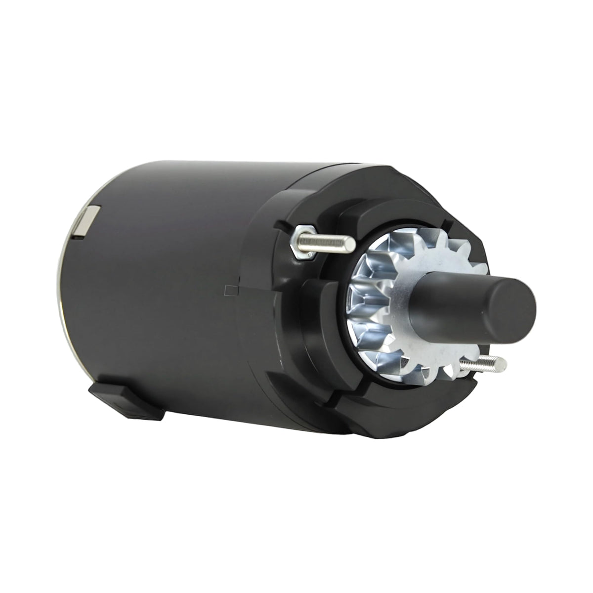 A ABIGAIL starter motor front view showing clean machining and robust build benefit reliability