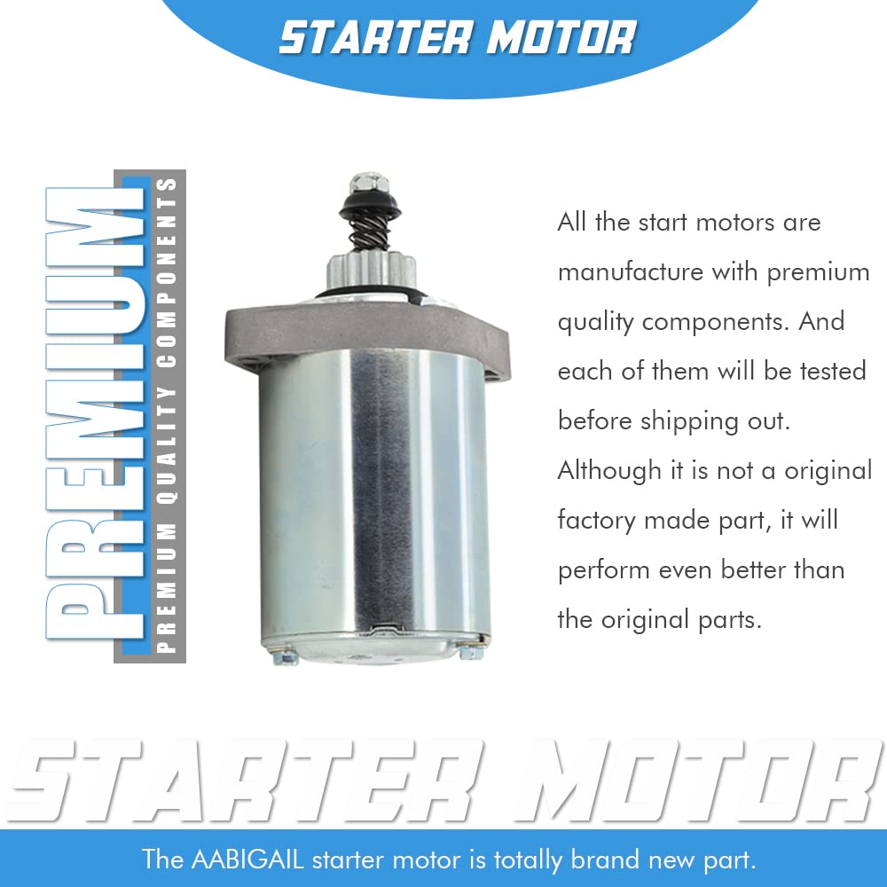 A ABIGAIL starter installed on a mower engine, demonstrating easy replacement