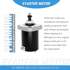 A ABIGAIL starter side image highlighting mounting holes benefit: accurate OEM fit