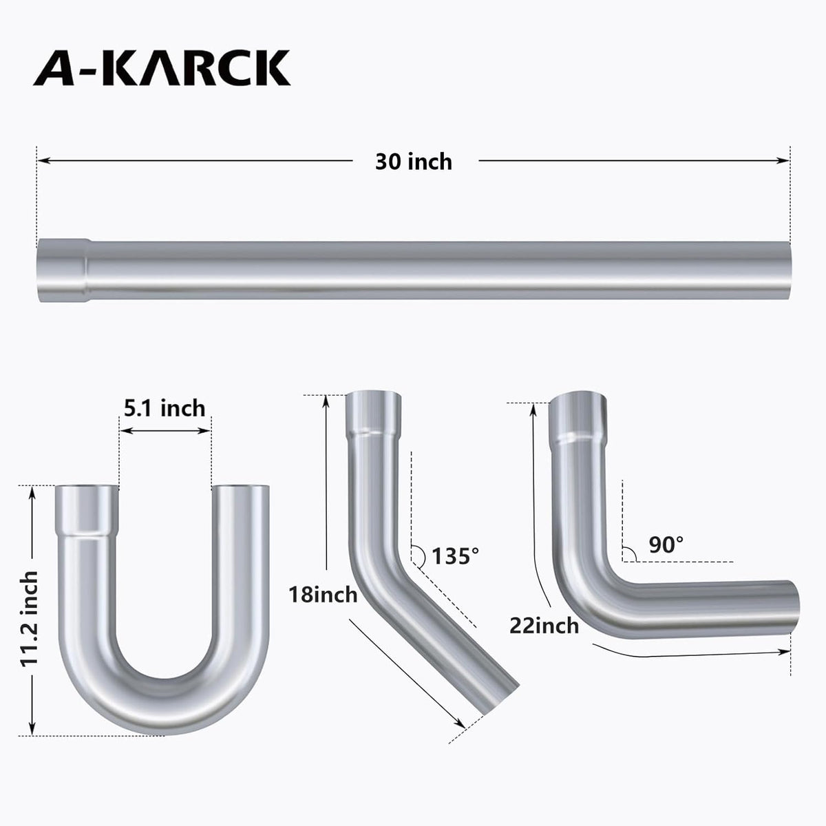 A-KARCK close-up of mandrel bend smooth interior surface for consistent flow