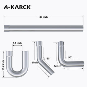 A-KARCK close-up of mandrel bend smooth interior surface for consistent flow