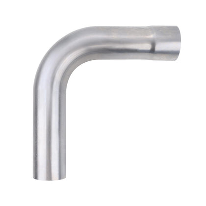 A-KARCK front view of 90-degree 2.25 inch exhaust elbow showing smooth bend and finish for reliable fit