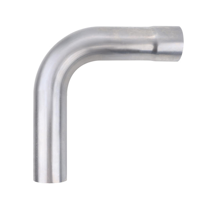A-KARCK front view of 90-degree 2.25 inch exhaust elbow showing smooth bend and finish for reliable fit