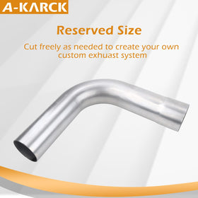 A-KARCK elbow next to ruler demonstrating 2.25" OD scale for accurate custom cuts and measurement