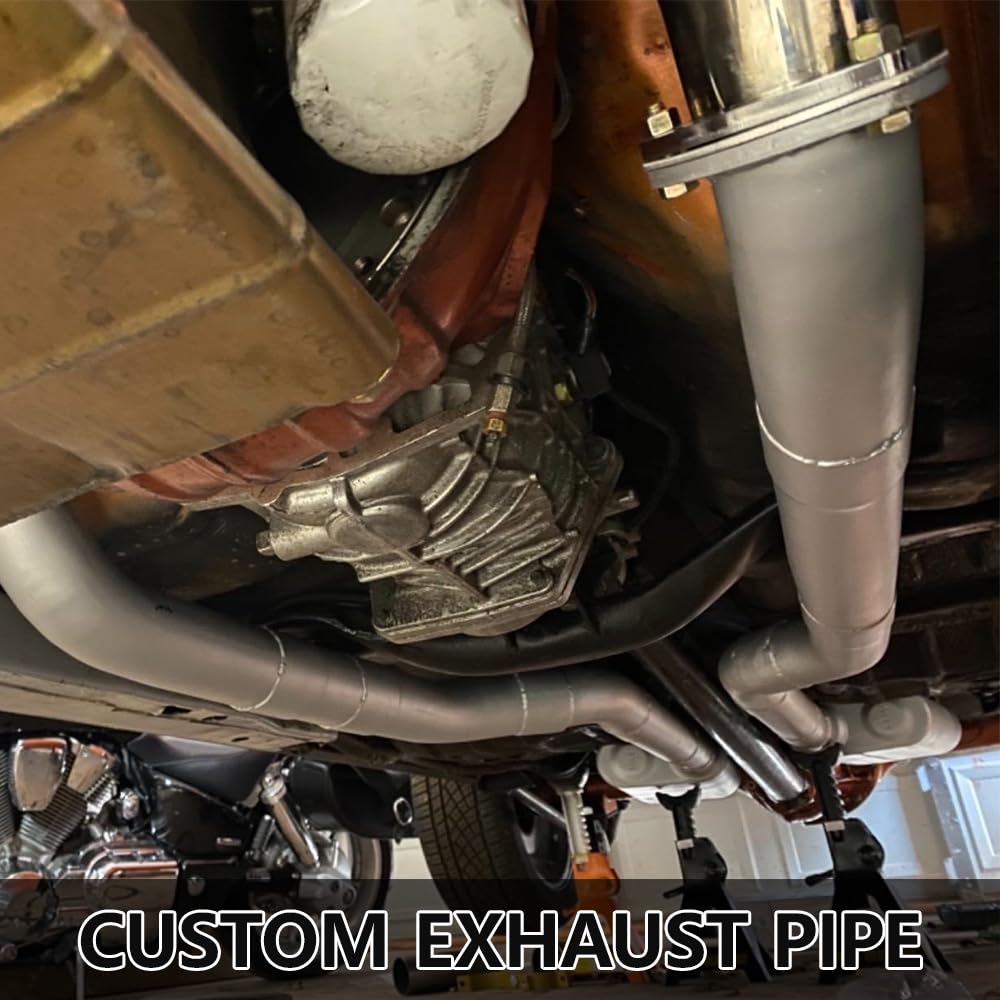A-KARCK installed exhaust tube under vehicle illustrating proper routing and clearance