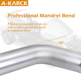 A-KARCK mandrel bend close-up showing smooth interior for improved flow