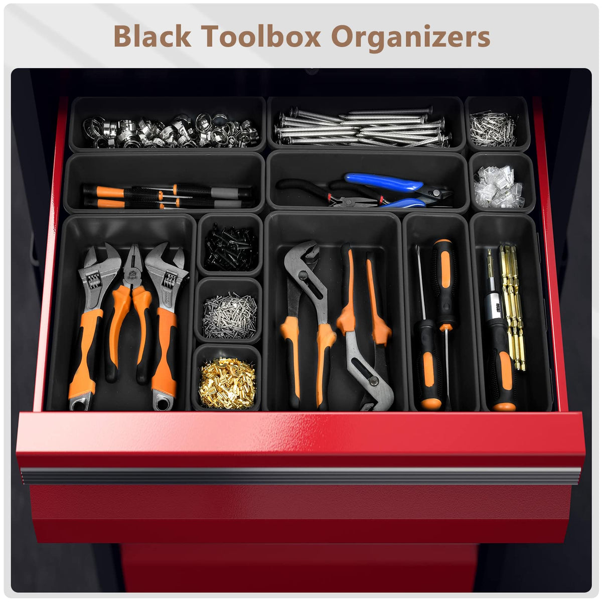 A-LuGei S trays holding screwdrivers and pliers to keep tools visible and accessible