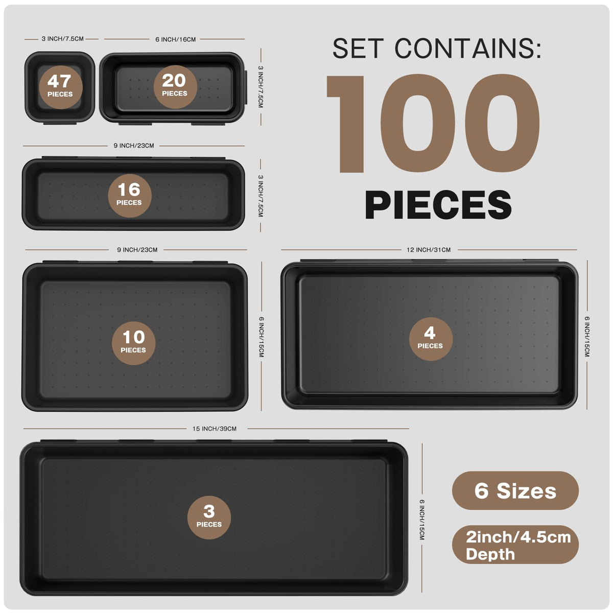 A-LuGei trays installed in a drawer showing clutter-free access benefit