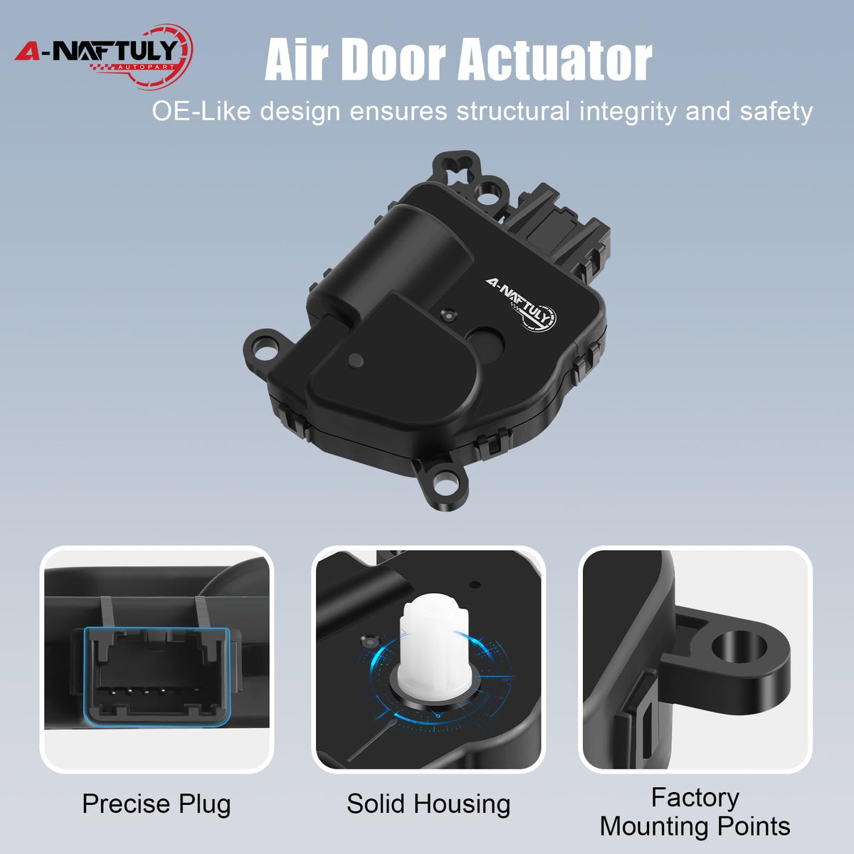A-NAFTULY actuator installed under dash demonstrating straightforward replacement