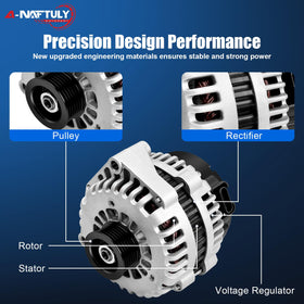 A-NAFTULY alternator beside ruler for scale to confirm correct size