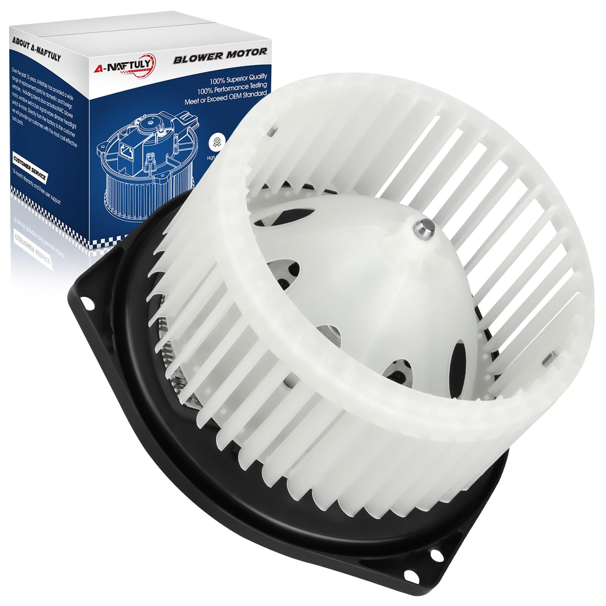 A-NAFTULY front assembly showing complete blower for easy replacement