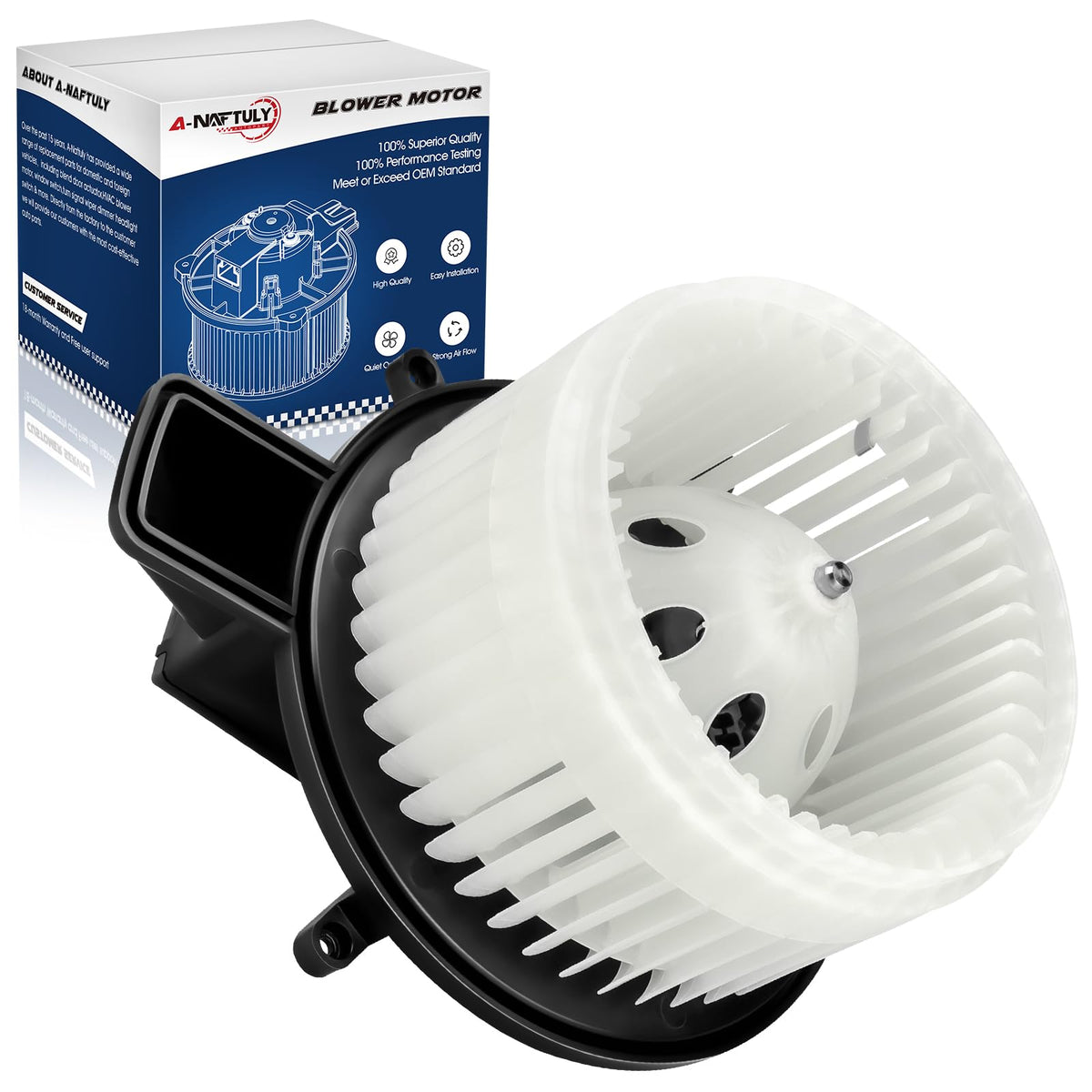A-NAFTULY front view blower motor showing fit and airflow benefit