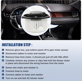 A-NAFTULY blower installed under dash demonstrating clean fit and restored airflow