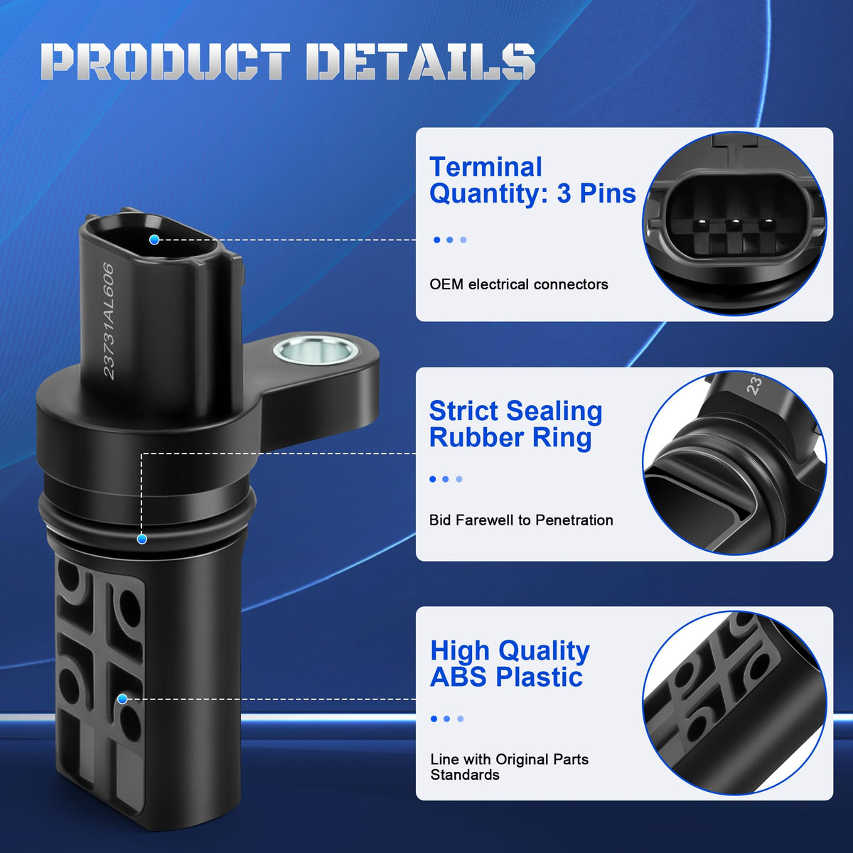 A-NAFTULY camshaft sensor bank 2 detail showing seal and corrosion-resistant finish