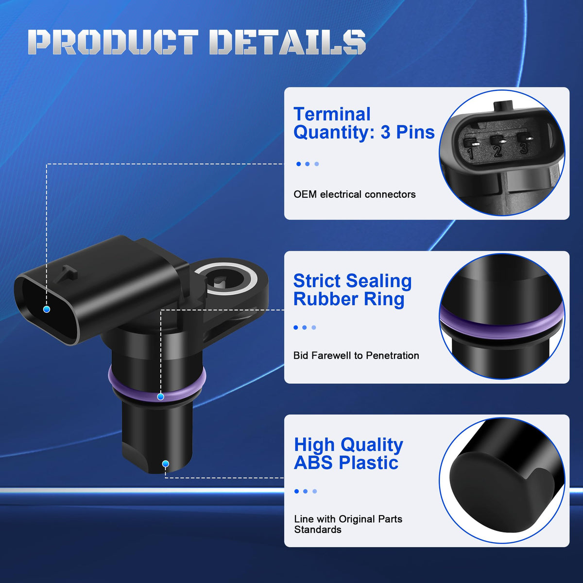 A-NAFTULY close-up of sensor connector and pins for reliable electrical contact