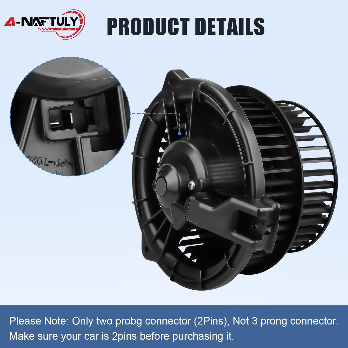 A-NAFTULY fan cage close-up highlighting durable construction and quiet benefit