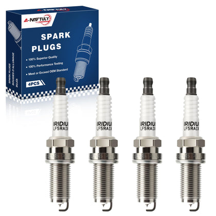 A-NAFTULY front packaging of iridium spark plugs showing set and benefit of compatibility