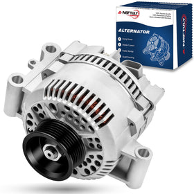A-NAFTULY front view alternator showing mounting points and compact design benefit