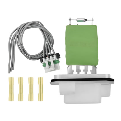 A-NAFTULY front view of blower resistor kit showing complete unit and benefits