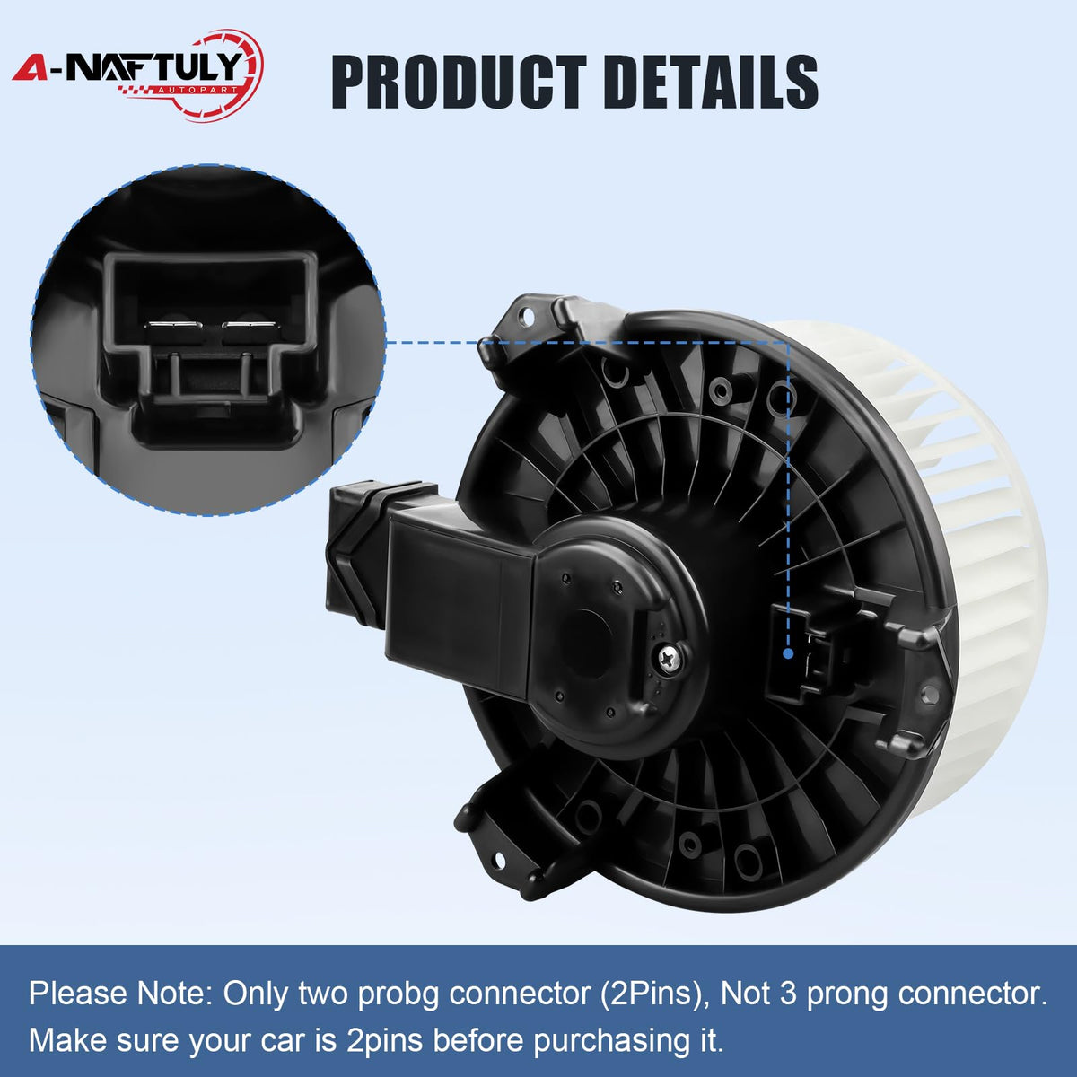 A-NAFTULY impeller closeup highlighting balanced design for quiet operation
