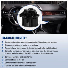 A-NAFTULY motor installed in vehicle HVAC demonstrating restored cabin airflow