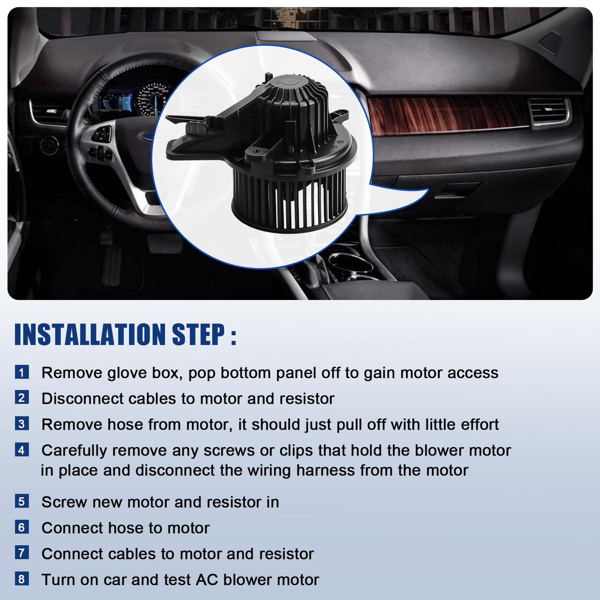 A-NAFTULY installed in vehicle rear HVAC showing restored rear vent airflow