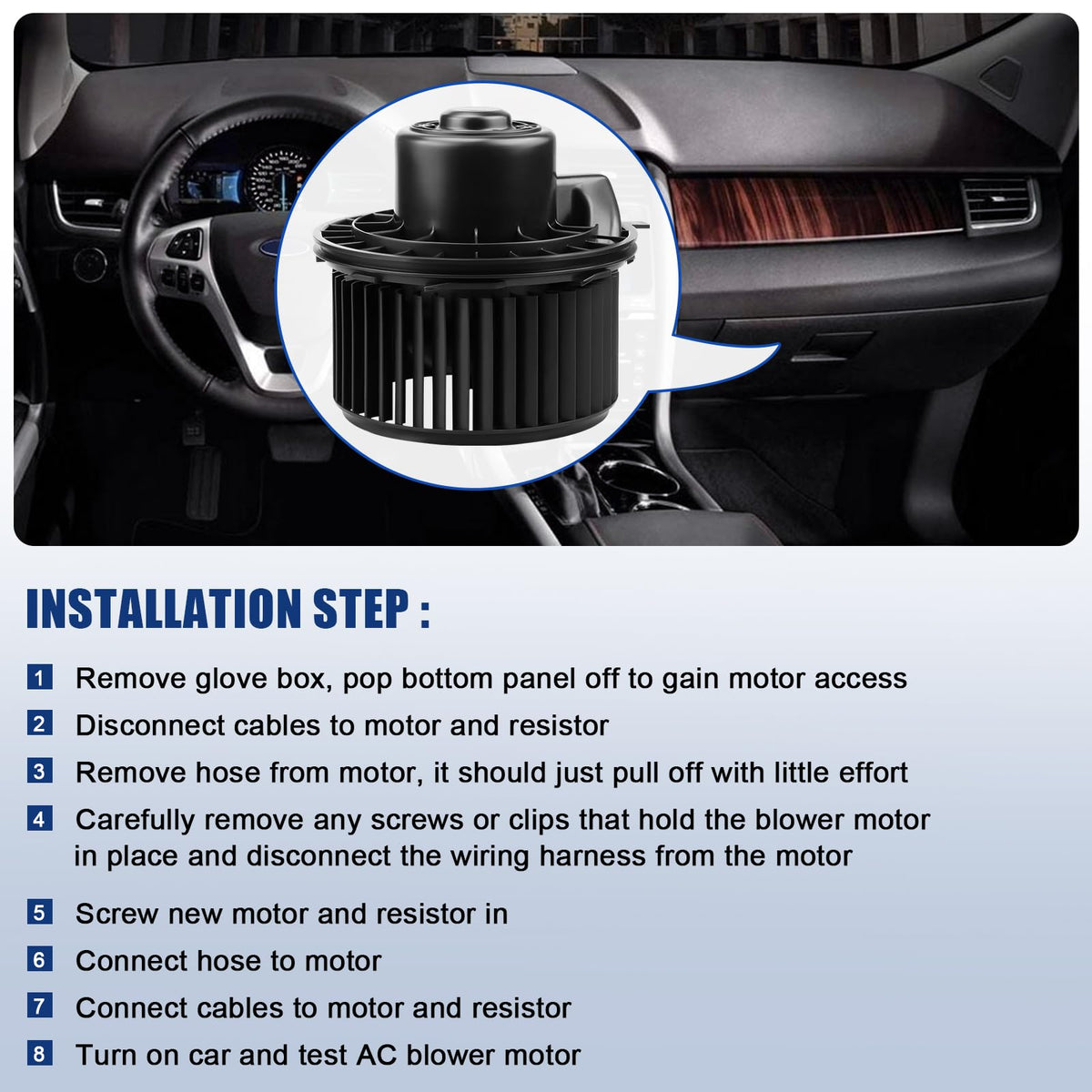 A-NAFTULY installed in vehicle HVAC compartment restoring cabin ventilation