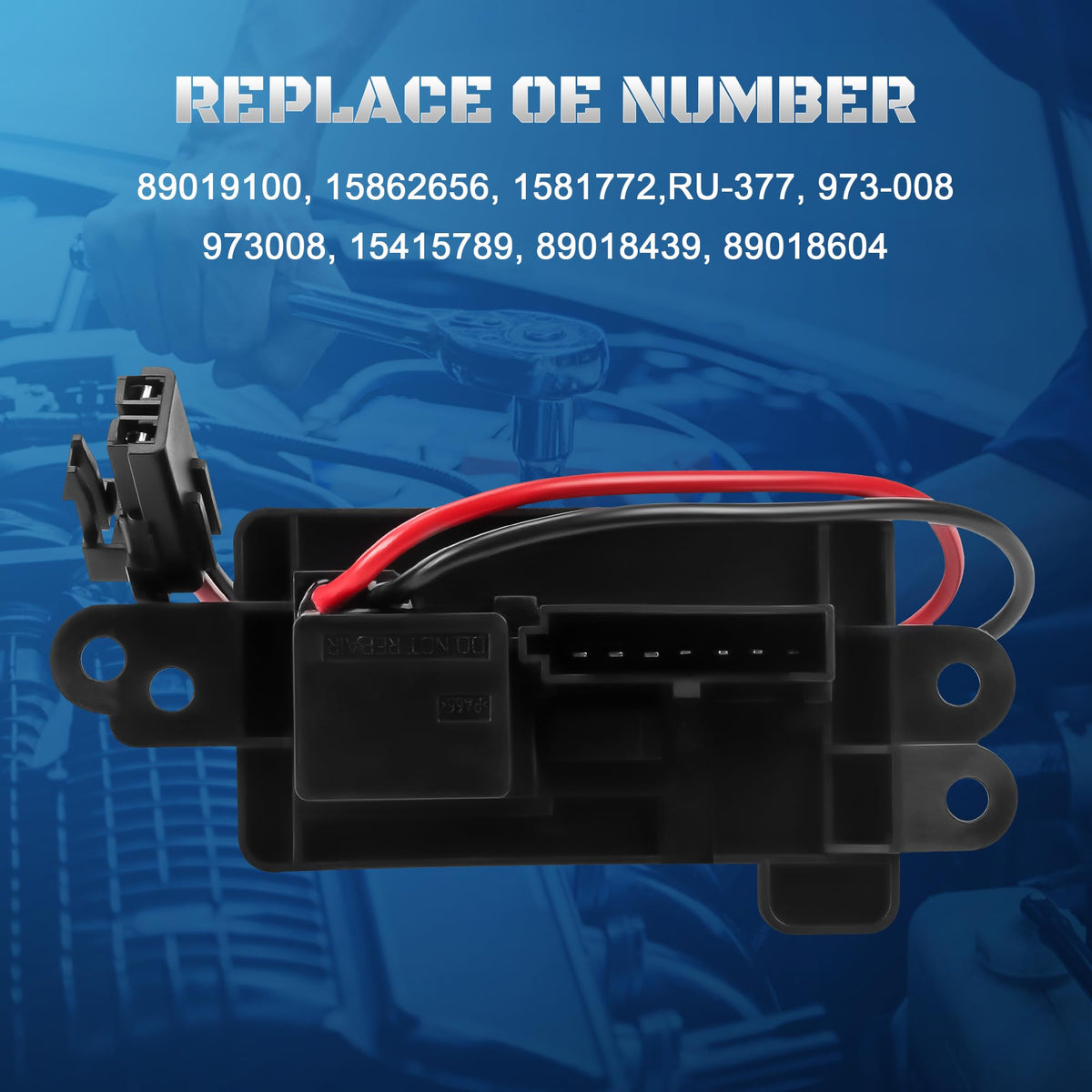 A-NAFTULY installed resistor on lower passenger side showing easy access benefit