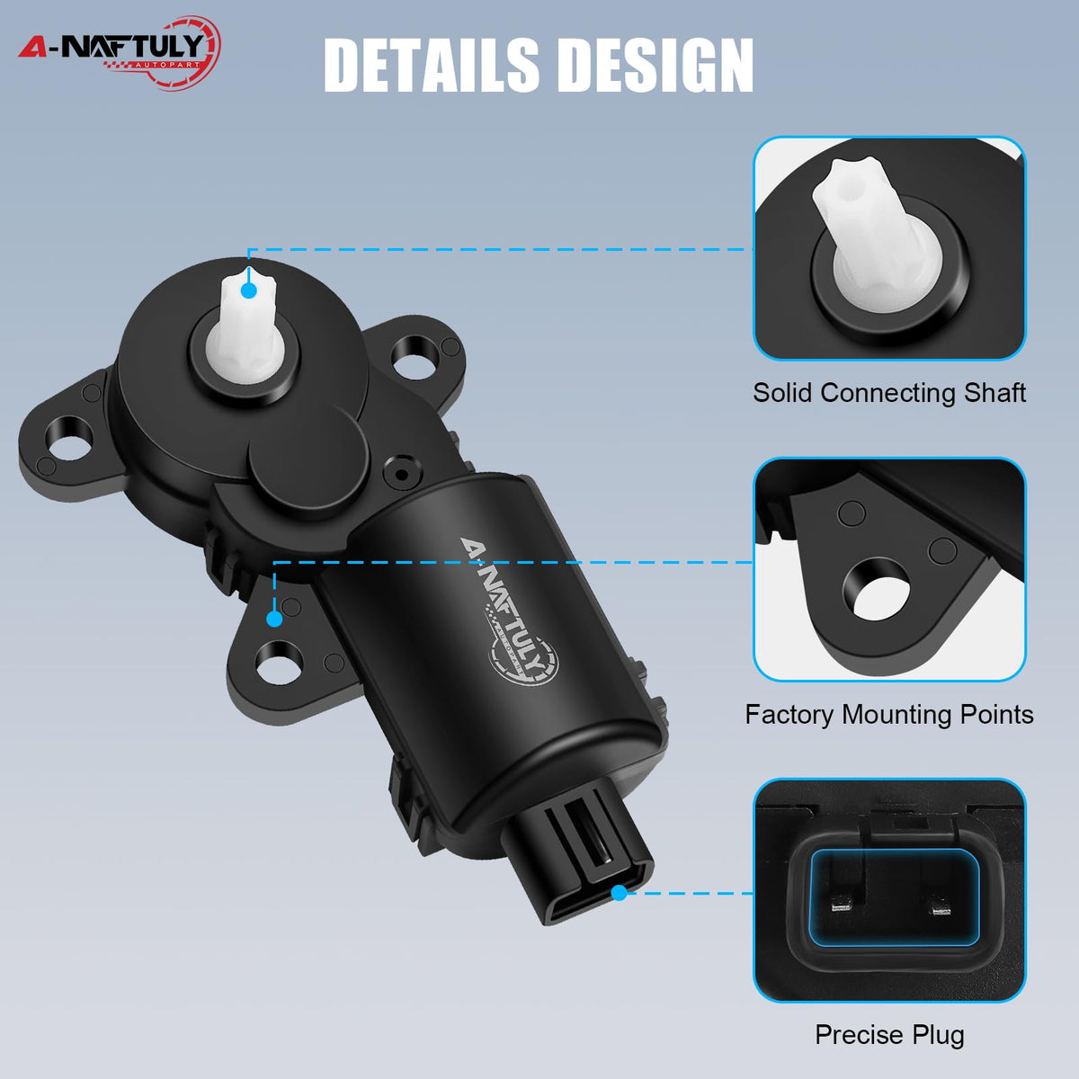 A-NAFTULY actuator installed under dash driver side restoring proper airflow