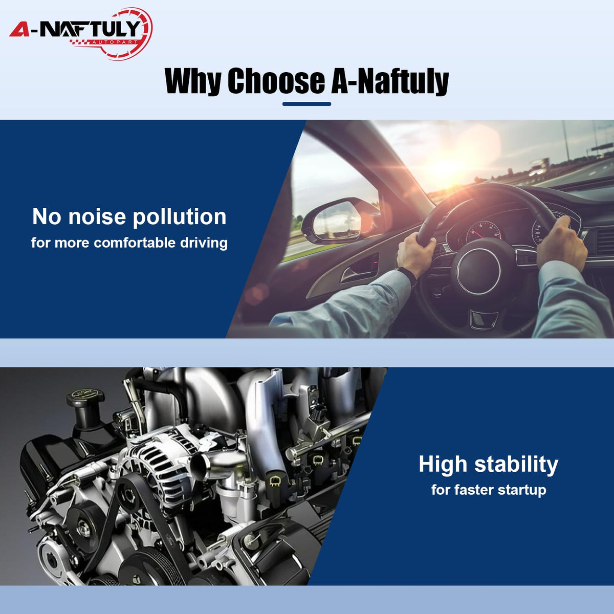 A-NAFTULY label with OE part numbers to confirm compatibility and reduce guesswork