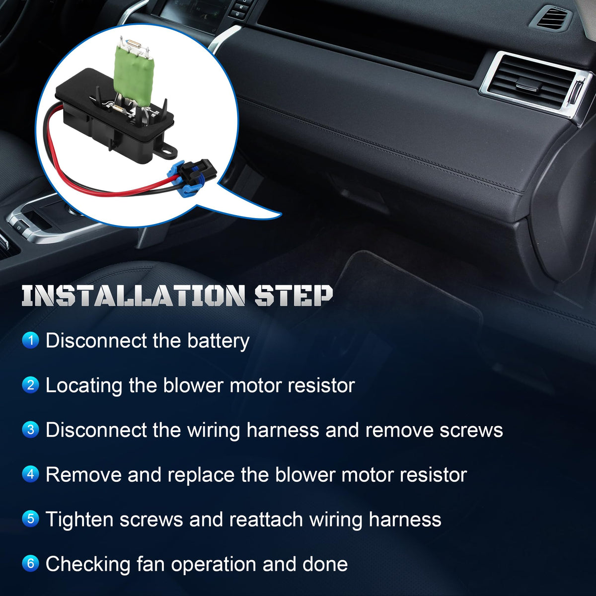 A-NAFTULY mechanic installing resistor in garage illustrating quick DIY repair