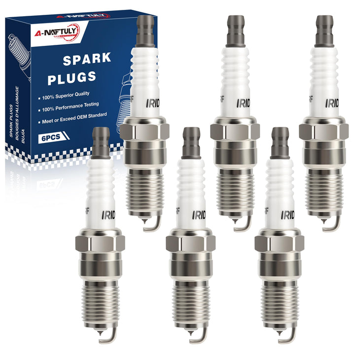 A-NAFTULY front packaging showing six iridium spark plugs and part numbers