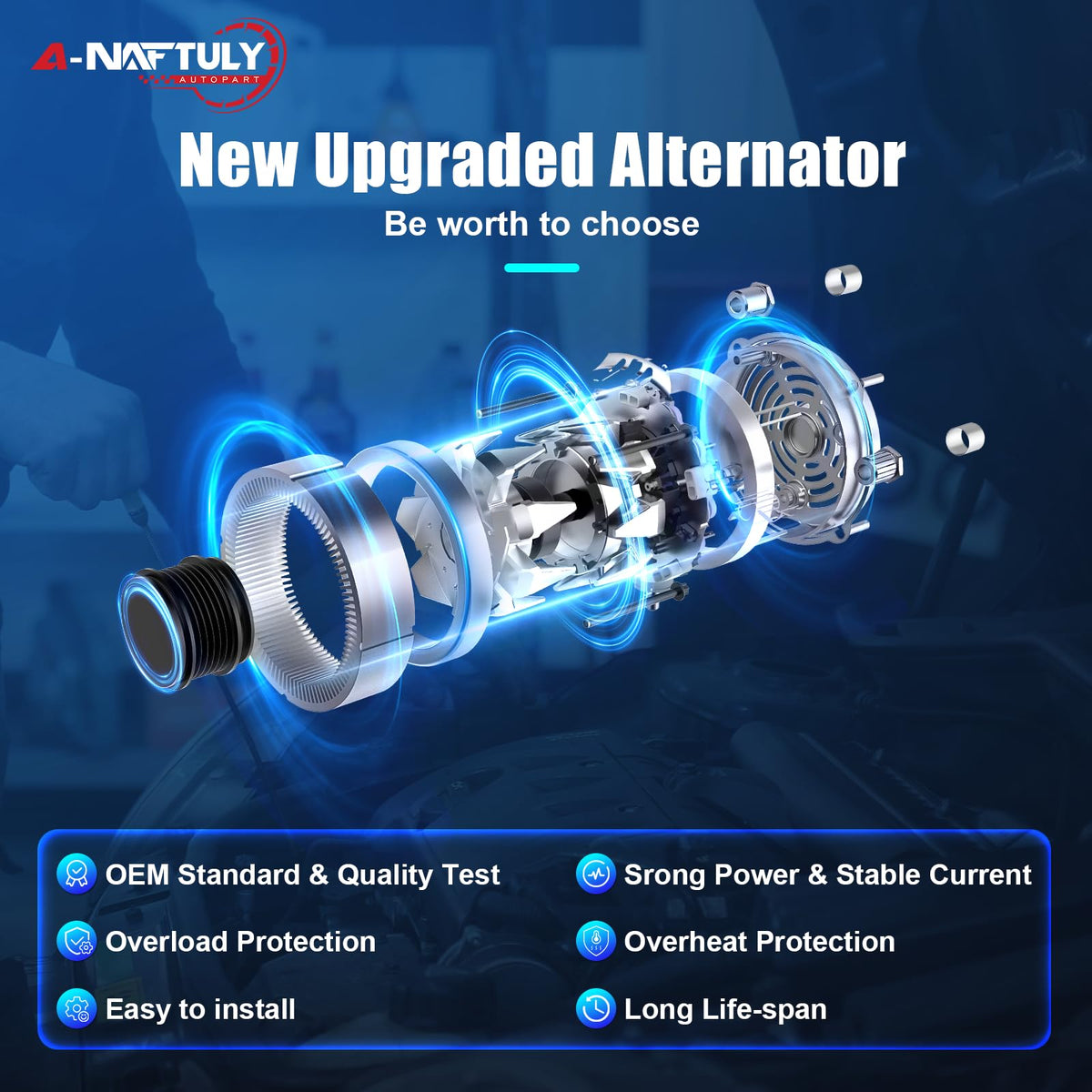 A-NAFTULY terminal and connector detail for accurate electrical fit and easy hookup