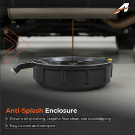 A-Outsanding pan beside quart container showing 15-quart capacity advantage