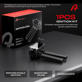 A Plus Auto ignition coil in a garage setting illustrating ready-to-install convenience