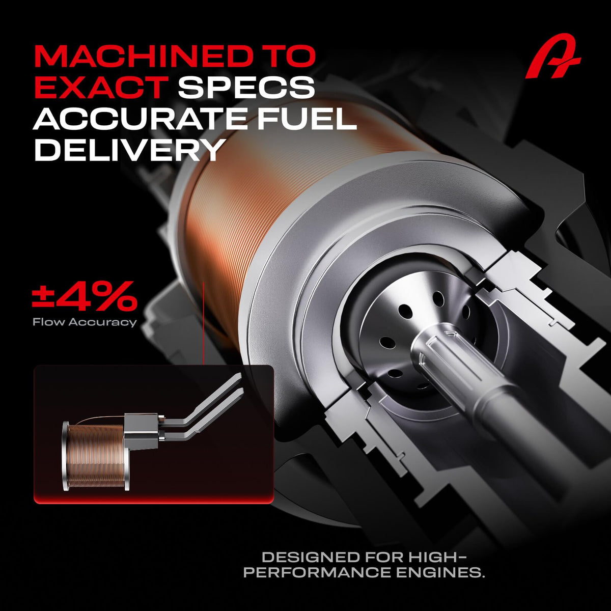 A Plus Auto injector spray pattern test image illustrating even fuel distribution