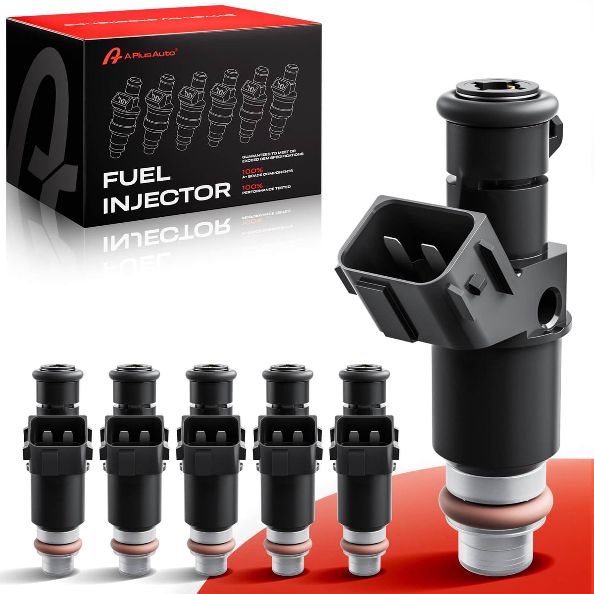 A Plus Auto front packaging showing six injectors for quick identification and fitment
