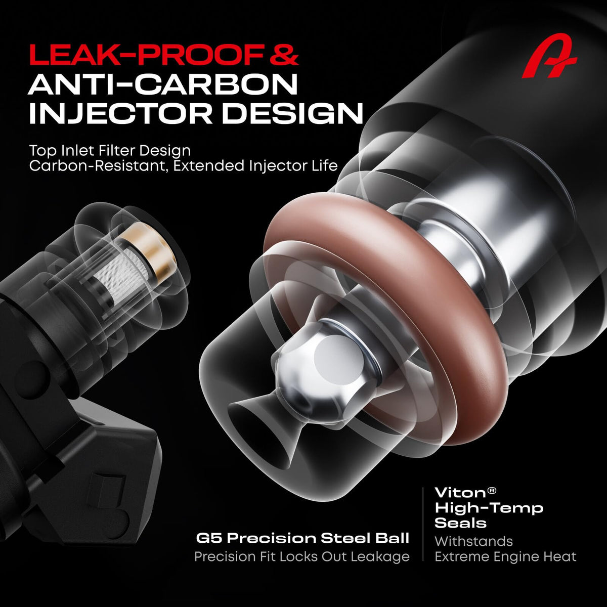A Plus Auto injectors installed under hood demonstrating direct-fit replacement benefit