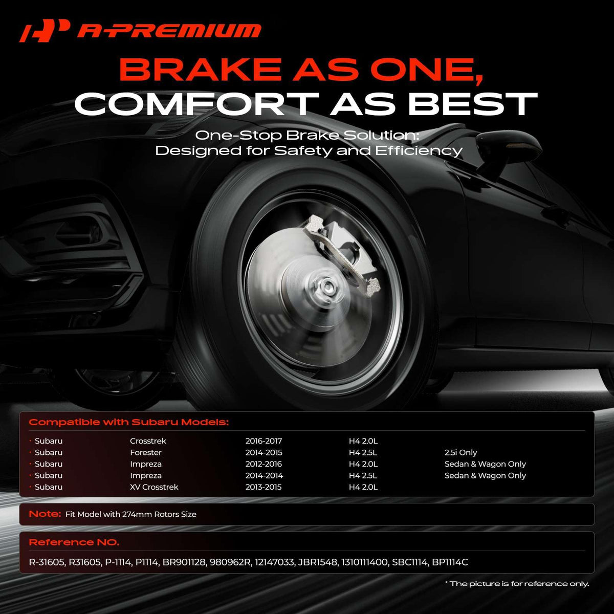 A-Premium 274mm solid rotor close-up showing clean surface for reliable braking performance