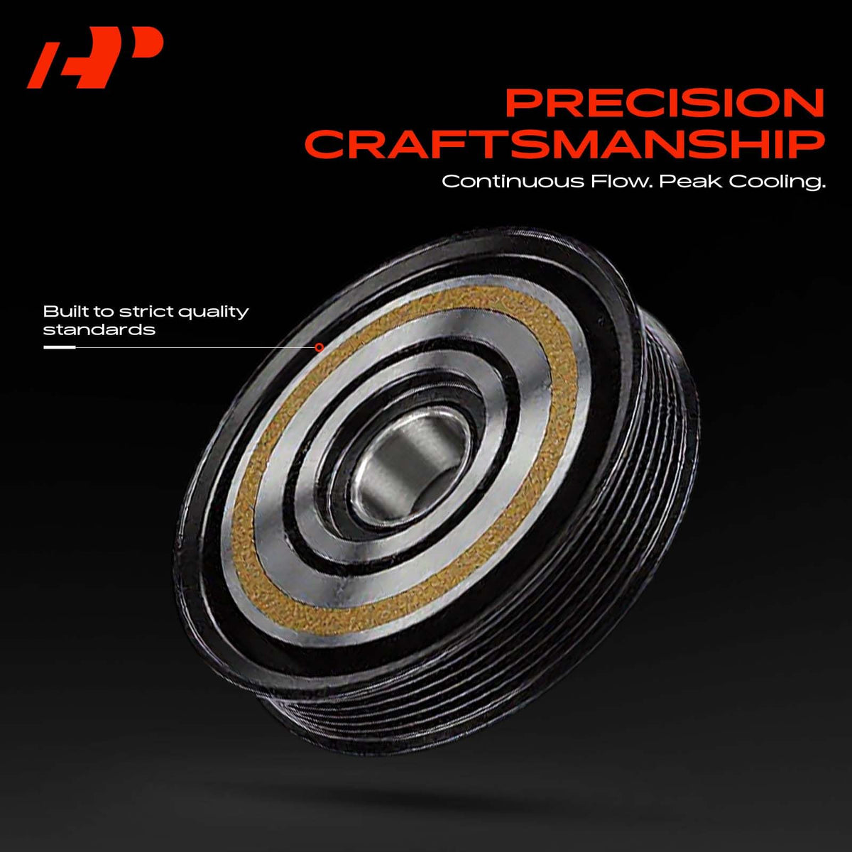 A-Premium front plate top view demonstrating accurate machining and secure mounting